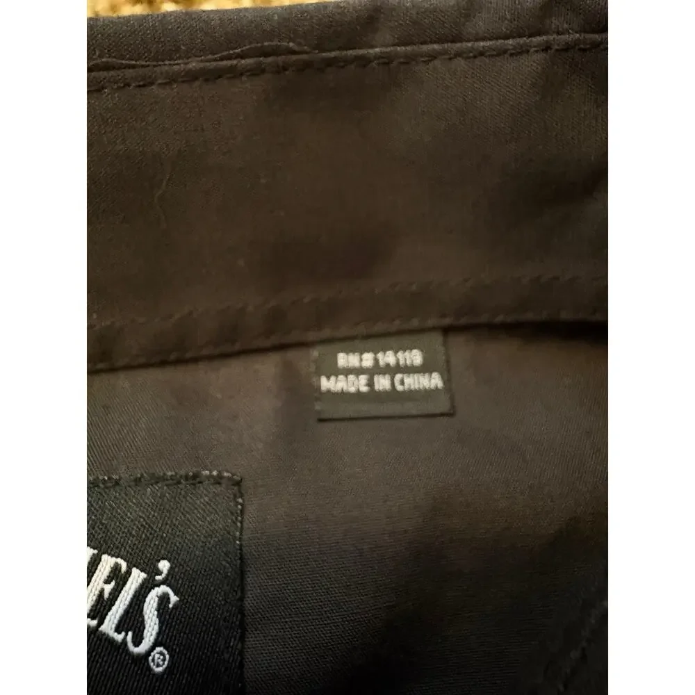 NWT Jack Daniel's Official Licensed Black Pearl Snap Western Button Up Size XXL